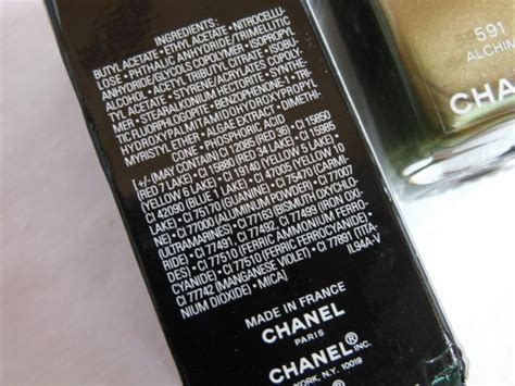 chanel nail lacquer ingredients